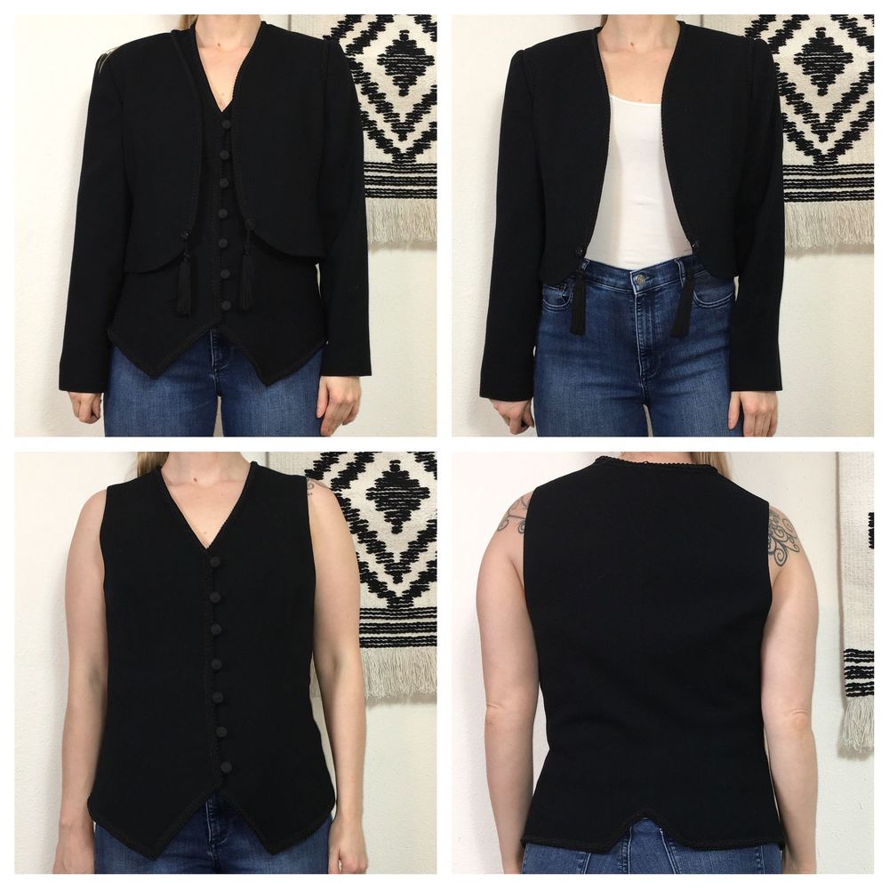 Vintage Alberto Makali Cropped Blazer & Waistcoat